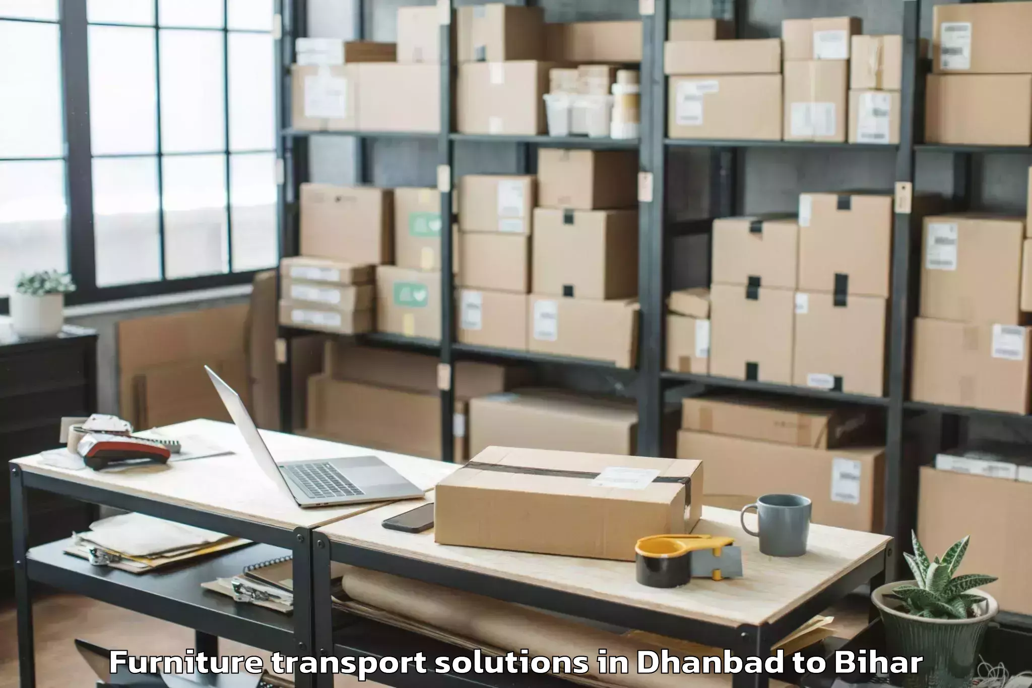 Trusted Dhanbad to Gwalpara Furniture Transport Solutions